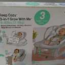 Ingenuity Keep Cozy 3-in-1 Grow with Me Vibrating Baby Bouncer, Seat & Infant to Toddler Rocker, Vibrations & -Toy Bar, 0-30 Months Up to 40 lbs (Weaver)