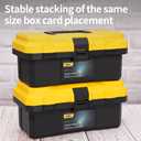 DELI Plastic Tool Box with Handle, 18 inch Tool Case with Double Locking and Removable Tray, Toolbox Organization