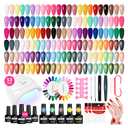 VANREESA Gel Nail Polish Kit with U V Light 53 Pcs Gel Polish Nail Set 36 Trendy Colors Nail Polish Set + Base and 4 Effects Top Coat with Manicure Tools Complete Nail Kit Gifts for Women Girls (Fantasy Party)
