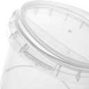 KEILEOHO 30 PCS 10 OZ Clear Plastic Bucket with Lids and Handle, Ice Cream Tub Containers, Round Plastic Pail Container, Freezer Food Storage Containers, Storage Containers for Snacks Food Fruit