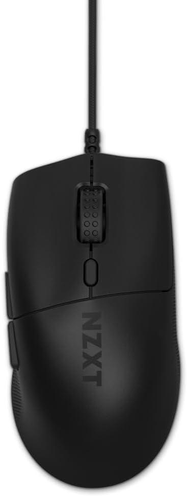 NZXT Lift 2 Ergo, Lightweight Ergonomic Wired Gaming Mouse, Lightweight 61 g Design, 8K Polling Rate, Optical Switches, 26K DPI Optical Sensor, 100% PTFE Feet, Black
