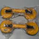 SOLUDE 2 Pack Glass Suction Cup, Aluminium Heavy Duty Vacuum Lifter for Moving Glass/ Window/ Tiles/ Mirror/ Granite, Double Gripper Sucker Plate, Yellow