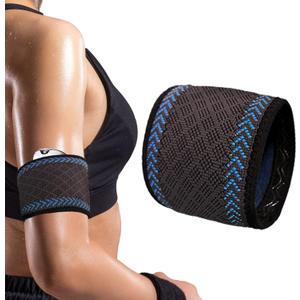 Diabetes Arm Band for Insulin Pod Monitoring Systems - Omnipod Dexcom Protects Insulin Pod - Washable and Reusable Replace Adhesive Patches Tape (S, Blue)