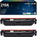 210A Black Toner Cartridge Replacement for HP 210A W2100A for HP Laser Color MFP 4301fdw 4301fdn Pro 4201dw 4201dn Series Printer Toner (2 Black)
