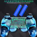 Degulan Wireless Controller Compatible with PS-2 Console, Remote Gamepad for Play 2 (ClearRed and ClearBlue)
