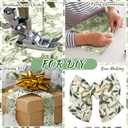 Ganeen 100 Pcs Sage Green Fabric Roll for Rug Batting Greenery Fabric Strips Jelly 2.56 Inch Leaves Floral Precut Quilting Square Bundle for Spring Patchwork Materials Blanket Purse Sewing DIY Crafts