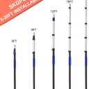 26FT Reach Telescopic Extension Pole, 5-19FT Multi-Purpose Extension Pole with Universal Twist-on Metal Tip, Sturdy Aluminum Paint Roller Extension Pole for Squeegee, Paint Roller, Duster