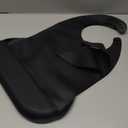 Kinggrand Kitchen Adult Bibs for Men, Women - Silicone Adult Bibs for Elderly - Washable Bib with Crumb Catcher - Black, 3 Pack