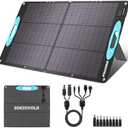 SOKIOVOLA N-Type 16BB 100W Portable Solar Panel for Power Station,ETFE Portable Foldable Solar Charger NextGen 25% High Conversion IP68 Waterproof Solar Panel for Camping Outdoor RV Blackout