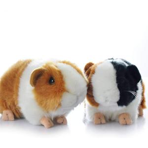 Cute rabbit 8 inch Guinea Pig Plush Toy Stuffed Animal Toy Plush Animal Doll (Black+Orange)
