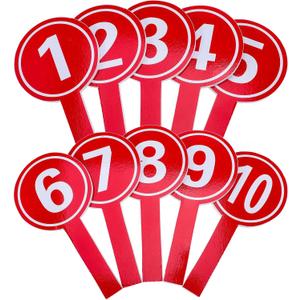 10pcs Number Handheld Score Paddles Numbered 1-10 Voting Paddles Judging Paddle Score Boards for Judges Events