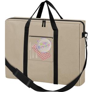 SIRUITON Folding Table Storage Bag, Portable 600D WaterProof Carry Bag for Folding Picnic/Camp Tables with Reinforcing Plate & Shoulder Strap, 36" D x 30" W x4.7 H Fits 6FT Folding Tables
