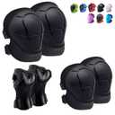Knee Pads for Kids Knee Pads and Elbow Pads Toddler Protective Gear Set Kids Elbow Pads and Knee Pads for Girls Boys with Wrist Guards 3 in 1 for Skating Cycling Bike Rollerblading Scooter (Small, Black)