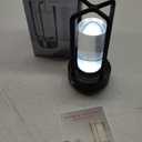 Portable Metal Table Lamp, 4000 mAh Outdoor Table Lights Rechargeable, 3 Color Stepless Dimmable Battery Operated Lamp for Patio, Camping, Bar Samll Desk Lamp for Indoor/ Outdoor (Black)