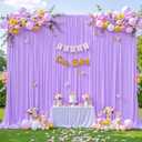 10ft x 7ft Lavender Backdrop Curtain for Parties Wedding Light Purple Wrinkle Free Backdrop Drapes Panels for Baby Shower Birthday Party Photo Photography Polyester Fabric Background Decoration