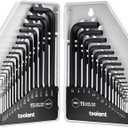 toolant 30-Piece Hex Key Wrench Set, Allen Wrench Set, Metric and SAE Allen Keys, 0.7-10 mm & 0.028-3/8 inch, L-Shaped Hex Key Wrench, Heat-Treated Chrome Vanadium Steel, with Organization.