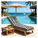 LCYY.TG Outdoor Lounge Chair Cushions, 74.4 x 22 x 4.7 Inches Waterproof Fade Resistant Patio Cushion for Chaise Lounger