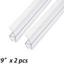 78" Shower Door Side Seal Strip for 1/2 inch Frameless Glass Shower Door Clear Polycarbonate(39" X2)