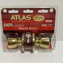 ATLAS KEYED ENTRY - EASY INSTALLATION DOOR KNOB - NEW - BRASS