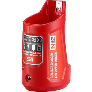 12V Power Source Replacement for Milwaukee M-12 Battery with 2.1A Wall Plug, USB Port & DC 12V Outlet Portable Heated Jacket Battery Adapter for Milwaukee
