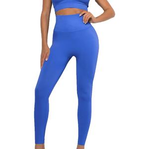 Yoga Pants for Women Plus Size High Waisted Tummy Control Soft Joggers Pants Workout Active Running Gym Yoga Leggings (Blue, XS)