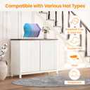 Nicetree Hat Organizer for Baseball Caps, 2 Pcs No Install Acrylic Hat Racks for 14 Baseball Caps Storage, Hat Stand for Caps Display and Organizer for Dresser, Bedroom, Closet, Office