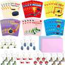 Fancy Land 30 Pack Valentines Cards Classroom Kids Hockey Valentines Day Cards with Keychains Valentine Gift Set Exchange Boys Girls Goody Bag Favors Ice Hockey