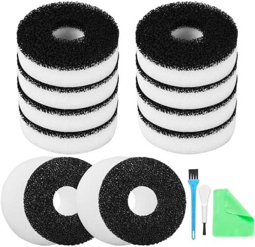 tuvisin Foam and Carbon Rings Filter Replacement Compatible with Biorb Aquariums(5 carbon foams, 5 regular foams, 2 cleaning brushs and 1 piece cleaner pad)