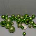 Senjie Apple Green Shatterproof Christmas Ornaments, 32 Pcs Multicolored Spherical Hanging Plastic Ornaments for Christmas Trees