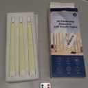 Flameless Taper Candles with 3D Wick, 9.6" Real Wax LED Candles with Remote and Timer, 3 Pack Flickering Candlesticks Battery Operated, Classic Tall Taper Candles for Home, Wedding, Party, Ivory