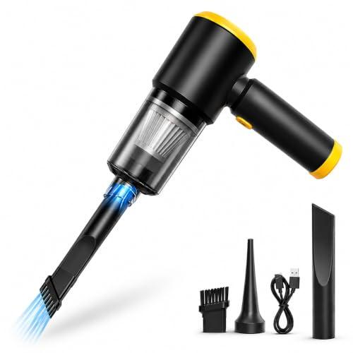 ABEAUROOSE Portable Car Vacuum Cleaner, High-Power Cordless Handheld Vacuum, Rechargeable Mini Vacuum Cleaner for Car, Home & Office