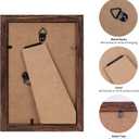 PETAFLOP Wooden Bulk 4x6 Picture Frame Set of 18, Rustic Brown Photo Frames Fits 4 by 6 for Wall or Tabletop Display