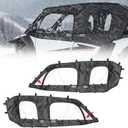 KEMIMOTO Cab Enclosure Soft Upper Doors Compatible with 2024 2025 2026 Polaris RZR XP 4 1000 - Water-resistant, Fit with Side Mirrors, Upgrade Zippers UTV Upper Window Side Windshield Accessories