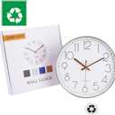 jomparis 10 Inch Gray Wall Clock Battery Operated Silent & Non-Ticking Wall Clock for Home, Bathroom, Bedroom, Kitchen