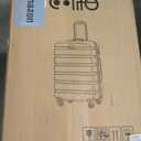 Coolife Luggage 3 Piece Set Suitcase Spinner Hardshell Lightweight TSA Lock (20in24in28in, apricot navy)