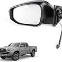 Left Driver Side Power Heated Side View Mirror Manual Folding Compatible for Toyota Highlander 2014-2019 Replaces 87940-0E130 TO1320317 (6Pins)