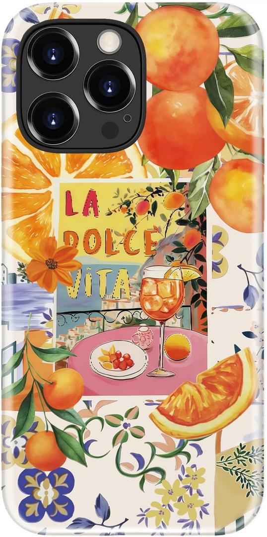 Esdot for iPhone 15 Pro Case Cute - Wireless Charging - Preppy Floral