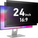 24 Inch Privacy Screen for Monitor - Anti Glare, Blue Light Blocking, Eye Protection Anti-Spy Filter - Fits 16:9 Aspect Ratio, Computer Screen Privacy Filter, Removable & Anti-Scratch(2-Pack)