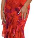 PRETTYGARDEN Maxi Dresses for Women 2025 Floral Beach Sundress Spaghetti Strap Tiered Summer Wedding Guest Long Dress (Small)