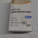 24 Pcs Chair Leg Floor Protectors Square, Silicone Felt Furniture Leg Pads Caps Covers for Hardwood Floors (Fit:1-1/16" to 1-5/8") (Large-Clear)