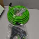 Tool Daily Sewer Jetter Kit for Pressure Washer 50 FT, Short Power Washer Gun, Drain Cleaner Hose 1/4 Inch NPT, Corner, Rotating and Button Nose Sewer Jet Nozzle, 3600 PSI (Green)