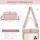 VONAL Wristlet Wallets for Women, RFID Wristlet Purse Built in Wallet, Small Nylon Crossbody Bags, Credit Card Holder