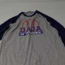 Dada of Rookie 1st Birthday Baseball Theme Matching Party Raglan Baseball Tee XL
