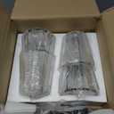 Crystal Bathroom Light Fixtures Over Mirror, Black 4-Light Bathroom Vanity Lights Over Mirror Modern Wall Lighting Sconces with Ceramic E26 Base (Bulbs Not Include)
