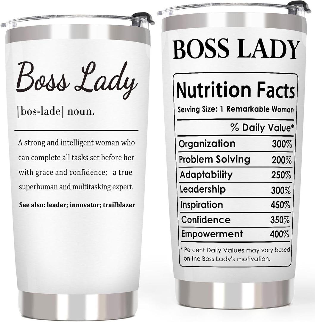 Breezy Valley Boss Gifts Tumbler, Mothers Day Gift for Women - Boss Lady Appreciation Gifts, Female Boss Coffee Tumbler Cup 20oz