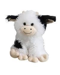 14" Fluffy Cow Plush