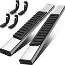 MOSTPLUS 6'' Running Boards Nerf Bar Compatible with 2007-2018 Silverado/GMC Sierra 1500 & 2500HD 3500HD Regular Cab; 2019 Silverado/Sierra 2500HD 3500HD Side Step (Gas Engine ONLY)