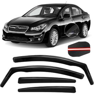 in Channel Window Visors Rain Guards Fit for 2011-2016 Impreza Hatchback | 4PCS Smoke Tinted Wind Deflector for 2013-2015 Subaru XV CrossTrek, 2016-2017 CrossTrek, Easy Installation Vent Shade