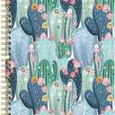 FVBAO Spiral Journal Notebook for Women,A5 College Ruled Notebooks 6"x 8.4", 120 Pages (60 Sheets) Lined Journal with Premium Thick Paper,Perfect for School Office Home(Watercolor Cactus)