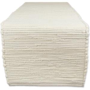DII Handmade Chindi Tabletop, Reversible and Machine Washable, Table Runner, 14x72, Natural